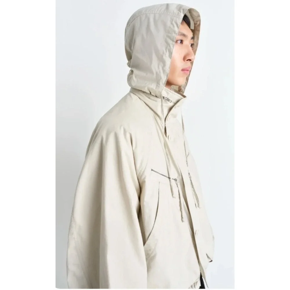 Lemaire Parachute Blouson Stone Beige Ventile Cotton Jacket Mens 48 US M NWT